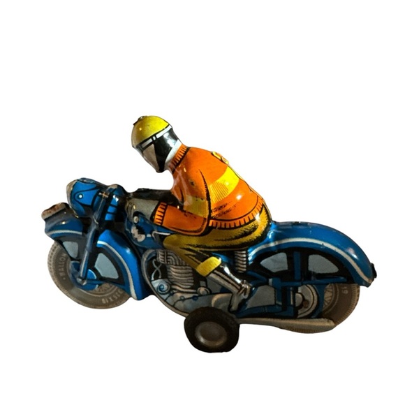 Vintage litho original motorcycle by Balloon- friction toy Works! See pics! - Picture 13 of 13